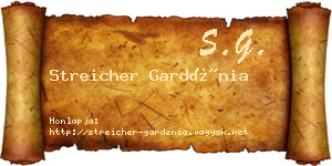 Streicher Gardénia névjegykártya